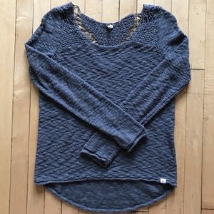 Rip Curl Grey Crochet Sweater